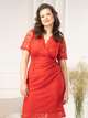 Sukienka ołówkowa damska Plus Size Karko SC304 54 Czerwona (5903676233534) - obraz 4