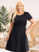 Sukienka trapezowa damska Plus Size Karko SC371 50 Czarna (5903676231820) - obraz 1