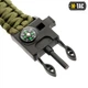 Браслет з компасом, висікачем іскор і свистком M-Tac, Olive, L. Паракорд. - изображение 5