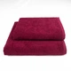 Набір махрових рушників 2шт GM Textile 50х90см, 70х140см 400г/м2 (Бордовий) - зображення 1