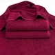 Набір махрових рушників 3шт GM Textile 40х70см, 50х90см, 70х140см 400г / м2 (Бордовий) - зображення 4