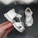 Босоножки детские для девочки Флипп закрытые белые 24 р (15 см) 5375 - изображение 2