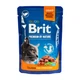 Вологий корм для стерилізованих котів з лососем Brit Premium Sterilised pouch 100 г - зображення 1