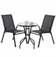 Комплект Садовой Мебели Круглый Стол 60 см + 2 Кресла Текстилен GardenLine Majorka-2 Black Черный для дачи для террасы для лоджии для балкона Польша - изображение 5