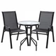 Комплект Садовой Мебели Круглый Стол 60 см + 2 Кресла Текстилен GardenLine Majorka-2 Black Черный для дачи для террасы для лоджии для балкона Польша - изображение 6