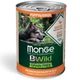 Консервований корм для цуценят (шматочки у соусі) Monge (Монж) BWild Grain Free Wet Duck Puppy&Junior із качки з гарбузом та кабачками, 400 г - изображение 1