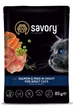 Вологий корм для котів Savory Adult Cat Pouch Salmon and Peas 85 г лосось та горошок - изображение 1