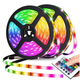 Світлодіодна LED стрічка RGB 5050 Multicolor 5м 12V з Bluetooth керуванням пульт, контролер, адаптер - изображение 1