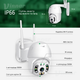 Поворотна вулична IP WIFI камера відеоспостереження HD-63 ICSee - 4мп + карта 64 гб (1857-5-1) - зображення 3