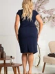Sukienka kopertowa damska Plus Size Karko SA288 54-56 Granatowa (5903676035961) - obraz 4