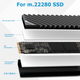 Охлаждающий радиатор Jonsbo Heatsink NVMe M.2 2280, алюминиевый сплав с термопрокладками Серый (J2280-BLK) - изображение 3