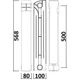 Радіатор біметалевий секційний QUEEN THERM 500/100 (кратно 10) - зображення 2