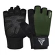 Перчатки для фітнесу RDX W1 Half Army Green Plus S - зображення 1