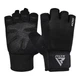 Рукавички для фітнесу RDX W1 Half Black Plus XL - изображение 2