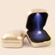 Коробочка для кольца с подсветкой Weeding Shell, золото - Футляр-шкатулка для предложения, свадьбы (700041) - изображение 1