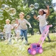 Детская каталка "Газонокосилка" с мыльными пузырями "WToys" 26061 на 43см + 2 бутылочки, розовая - изображение 4