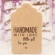 Бирки Подарочные WITH LOVE litlle gift fan you Бумажные, Прямоугольные, Цвет: Бежевый, Размер: 50x30х0.4мм, - изображение 2