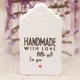 Бирки Подарочные "WITH LOVE litlle gift fan you" Бумажные, Прямоугольные, 50x30мм, Отверстие: 5мм, 100 шт - изображение 2