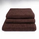 Набор махровых полотенец 3шт GM Textile 50х90см, 50х90см, 70х140см 400г/м2 (Коричневый) - изображение 1