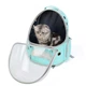 Рюкзак для переноски кошек и собак CosmoPet CP-52 с стенкой иллюминатором 43 x 30 x 23 см Бирюзовый - изображение 3