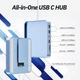 Хаб 7в1 з корпусом для жорсткого диска та док-станцією з M.2 NVMe/USB 3.0/SD/TF для iMac 24 m1/m3 (blue) - зображення 2
