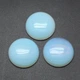Кабошоны Синтетический Опалит, Круглый Плоский, Неокрашенные, Голубой, 24.5~25x4~7мм, 2 шт - изображение 2