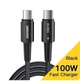 USB кабель 1м для швидкої зарядки Type-C 100W Essager ES-UD5 чорний - зображення 1