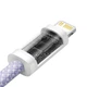 Кабель Type-C Lightning для айфон PD 20Вт 1м фиолетовый Baseus Dynamic 2 CALD040205 - изображение 4