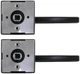 Ручка дверная ROSTEX KIRA H56 mov-mov SQUARE 38-45 мм универсальное Kira BLACK_MAT Комплект Черная (RST-5001790496) - изображение 3