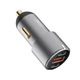 Автомобільний зарядний пристрій XO CC45 1 USB QC 3.0 + 2 Type-C PD (60W) Black - изображение 1