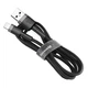 Кабель Baseus Cafule Cable USB For Lightning 2.4A 0.5m Gray+Black (CALKLF-AG1) - изображение 1