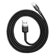 Кабель Baseus Cafule Cable USB For Lightning 2.4A 0.5m Gray+Black (CALKLF-AG1) - изображение 3