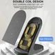 Подставка держатель с беспроводной зарядкой до 15W на стол для смартфона, планшета Quick Charge Z13 Белый - изображение 7