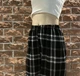 Черные в клетку прямые брюки с высокой посадкой One size - изображение 7