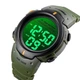 Часы наручные 1068AG SKMEI с подсветкой, ARMY GREEN-BLACK - изображение 2