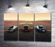 Модульная картина Гоночные автомобили Ford Mustang Shelby GT500 на старой дороге 60x40 см Модуль №2 (000956) - изображение 1