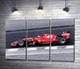 Модульная картина Красный автомобиль Ferrari на гоночной трассе "Формулы-1" 132x87 см Модуль №2 (001191) - изображение 1