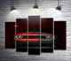 Модульная картина Загадочный красный автомобиль Dodge Challenger выезжает из тени 130x99 см Модуль №4 (003965) - изображение 1