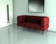 Диван офісний Tobi Sho Бенно-1 з підлокітниками та конусною ногою 1800х720х750 шкірзам Червоний 2210 - зображення 2