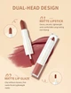 Губна помада 2-в-1 QiBEST No8 Lip Gloss and Lipstick Синя водостійка матова - зображення 5