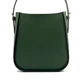 Зеленая кожаная женская сумка оригинальной формы Lamponi Lisa, green matte - изображение 4