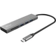 USB-хаб Trust Halyx Fast USB-C Hub с кардридером SD/microSD Серый (24191) - изображение 1