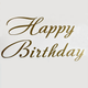 Надпись Наклейка На Баннер Happy Birthday | Золото - изображение 1