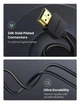 Перехідник кабель UGREEN Micro HDMI-HDMI 2.0 4K 60 Гц підтримка 3D, Ethernet, HDR, ARC 1 м (30148) - зображення 3