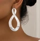 Сережки женские длинные "8ка" jeweston Серебристого цвета - изображение 1