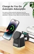 Магнитная беспроводная зарядная станция 3 в 1 QinetiQ Magsafe QN-11 23W для Apple iPhone 12/13/14/15 Pro, Pro Max, Apple Watch 2-9, AirPods с часами и подсветкой - изображение 8