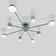 Люстра потолочная светодиодная LED Light House SY-18898/8 CR 1000*130 96W хром - изображение 1