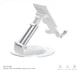Настольная подставка XO C139 Desktop 360° rotating metal round base stand белая - изображение 2