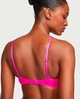 Бюстгальтер Victoria's Secret Smooth Logo Embroidery Lightly Lined Balconette Bra Розовый 75A - изображение 2