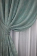 Комплект штор на люверсах VR-Textil Жаккард Sultan XO № 1148ш Бирюзово-серый 150х250 см 2 шт (37-0093) - изображение 4